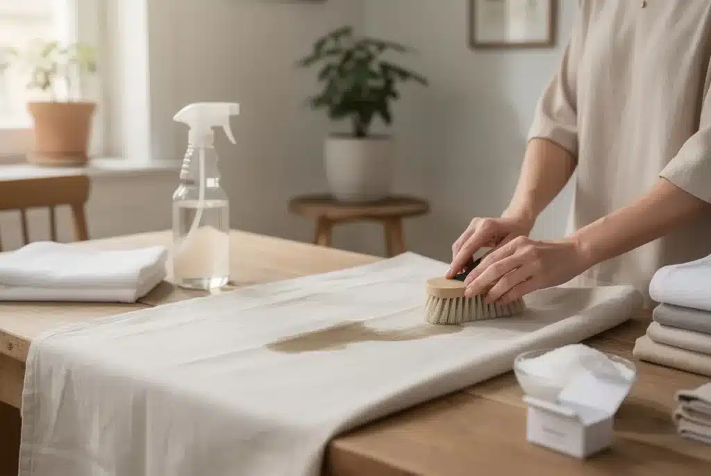 Comment enlever des taches de moisi sur du tissu