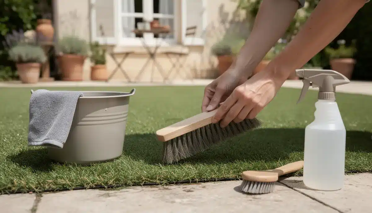 Comment nettoyer une pelouse synthétique sans l'abîmer