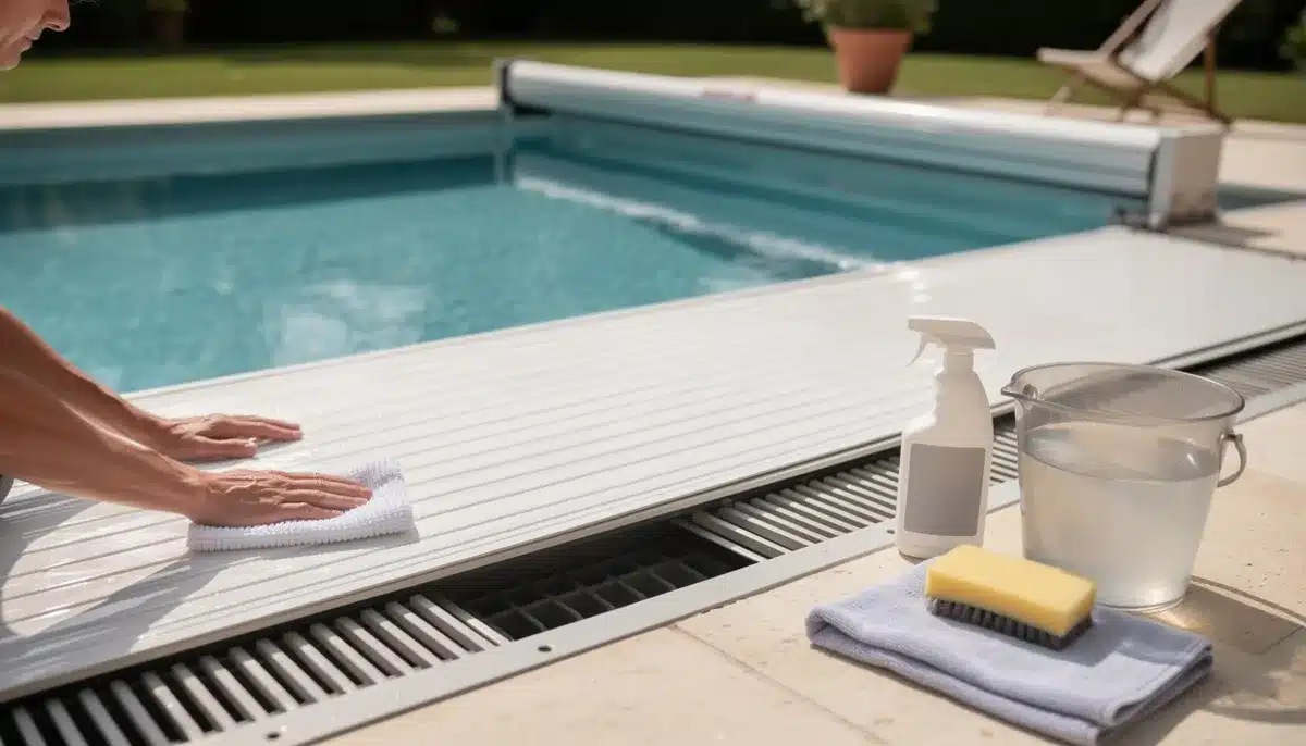 Comment nettoyer un volet de piscine : lames, fosse et coffre