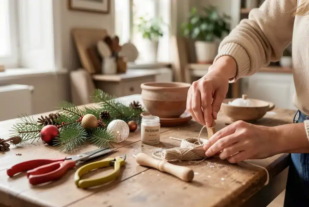 Le matériel de base pour fabriquer des décorations de Noël