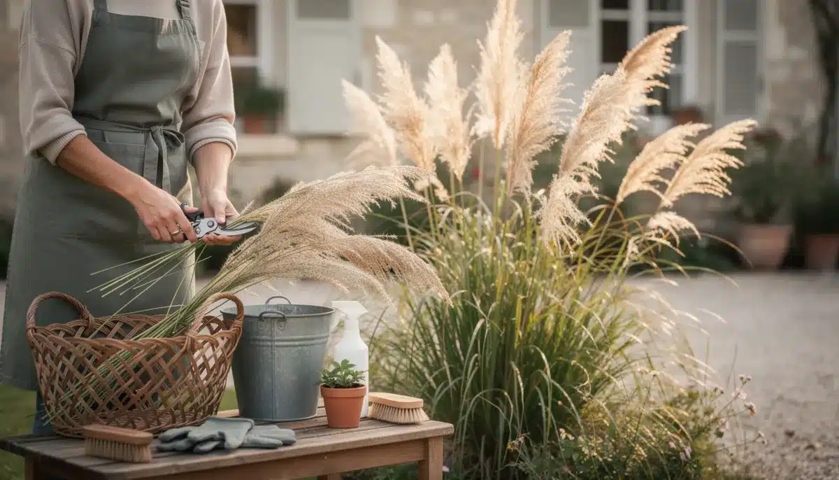 Entretenir l'herbe de la pampa et les graminées du jardin