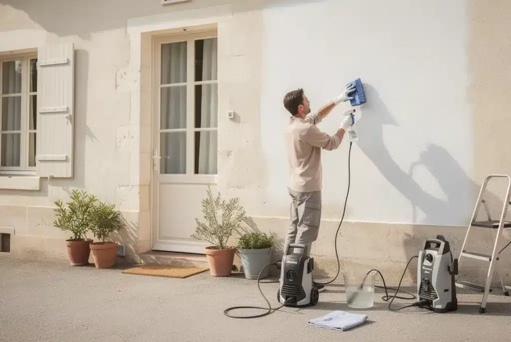 Nettoyer une façade de maison : produits, méthode et sécurité