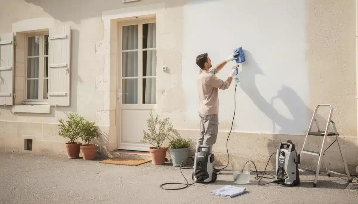 Nettoyer une façade de maison : produits, méthode et sécurité